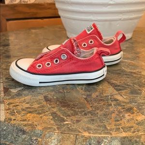 converse velcro red